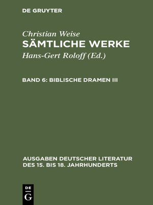 cover image of Biblische Dramen III